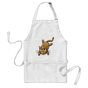 Ultra Cute Anime Leopard Kitty Standard Apron