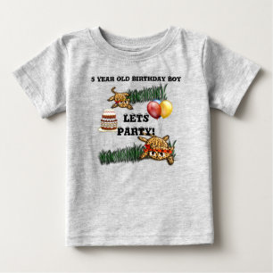 Ultra Cute Leopard Safari Birthday Invitations Baby T-Shirt