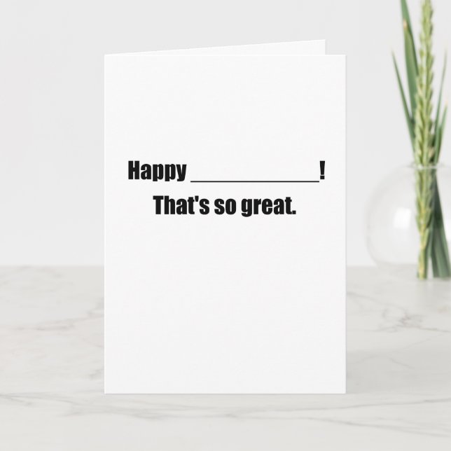 Ultra Generic Greetings Card (Front)