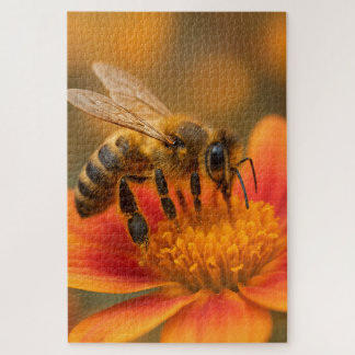 Ultra Macro Honeybee Close Up Photorealistic Jigsaw Puzzle
