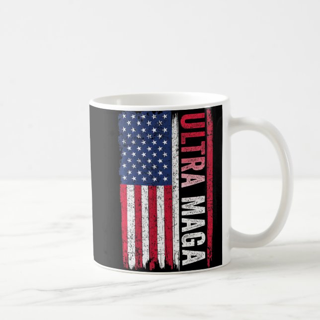 ULTRA MAGA American Flag Patriotic Agenda   Coffee Mug (Right)