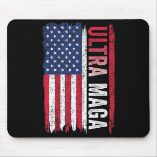 ULTRA MAGA American Flag Patriotic Agenda   Mouse Pad