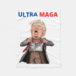 Ultra Maga , And Proud Of It , The Great Maga King Fleece Blanket