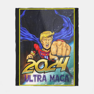 Ultra MAGA  Fun Pro Trump Maga Super Ultra Maga  Fleece Blanket