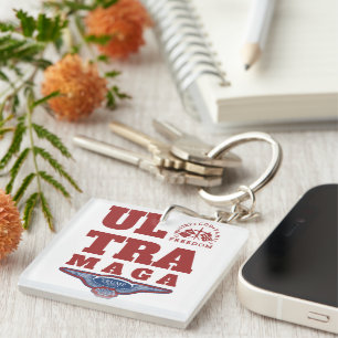 ULTRA MAGA GOD FAMILY COUNTRY FREEDOM TRUMP 2024 KEYCHAIN