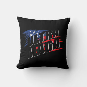 Ultra MAGA Pro American Pro Freedom Ultra-MAGA Ult Throw Pillow