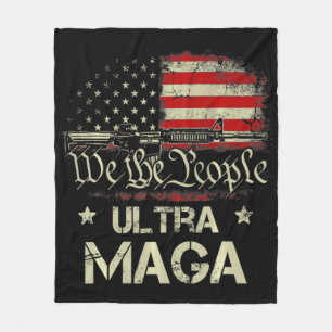 Ultra Maga Proud Ultra-Maga 7 Fleece Blanket