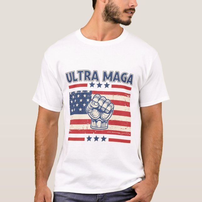 Ultra MAGA T-Shirt - Patriotic Donald Trump (Front)