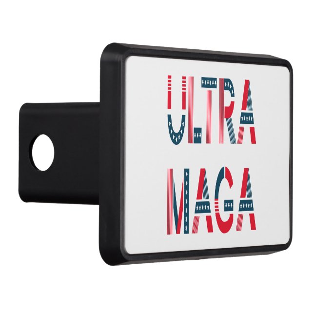Ultra MAGA Trump Patriotic Republican Conservative Trailer Hitch Cover (Right)