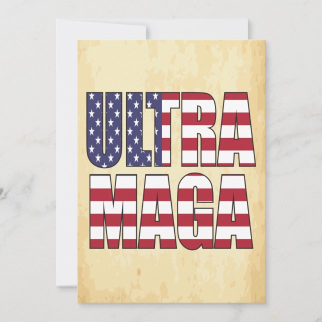 Ultra MAGA Trump Supporter 💡  Great Again USA  Invitation (Front)