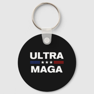 Ultra Maga United State flag 3 Keychain