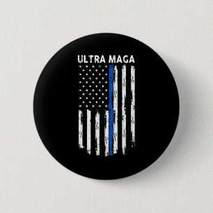 Ultra Maga US Flag Proud Ultra Maga 2 Inch Round Button