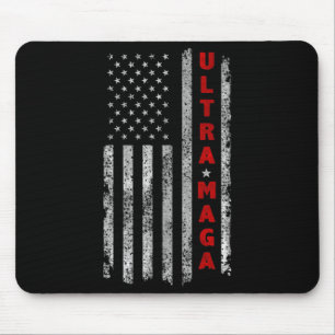 Ultra MAGA  Vintage American Flag Ultra MAGA   Mouse Pad