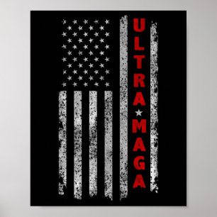 Ultra MAGA  Vintage American Flag Ultra MAGA   Poster