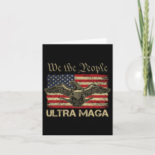 Ultra Mega We The People Proud Republican Usa Flag Card
