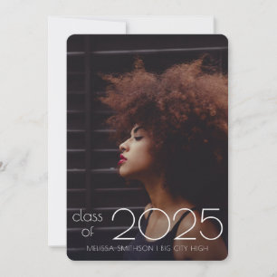 Ultra Minimal Modern Custom Photo Graduation Announcement