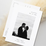 Ultra Minimal Modern Typography Photo Wedding Save Announcement Postcard<br><div class="desc">Inform your guests about your wedding date with these minimal modern typography photo wedding save the date postcards - a cheap save the date card alternative compared to flat paper cards. Super minimal and modern save the date template to let you as a couple and your message shine. Replace it...</div>