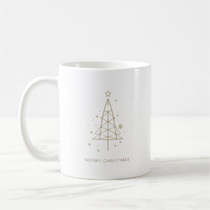 Ultra Minimal Scandinavian Merry Christmas Design Coffee Mug