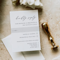 Ultra Minimal | Script Accent Wedding Meal Choice