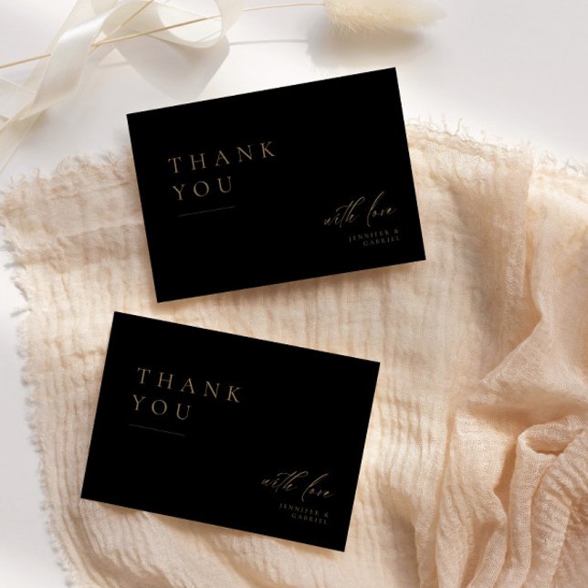 Ultra-Minimal Typography Wedding Thank You Card (Creator Uploaded)