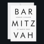 Ultra Modern black white bar mitzvah QR CODE RSVP Invitation<br><div class="desc">Ultra Modern black white bar mitzvah QR CODE RSVP Invitation</div>