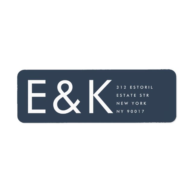 Ultra Modern Bold Big Monogram Navy Blue (Front)