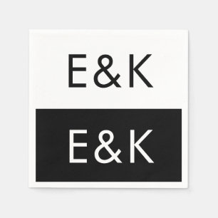 Ultra Modern Bold Big Monogram Simple Napkin