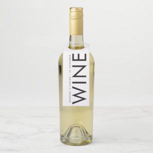 Ultra Modern Bold Big NAMES Simple Bottle Tag