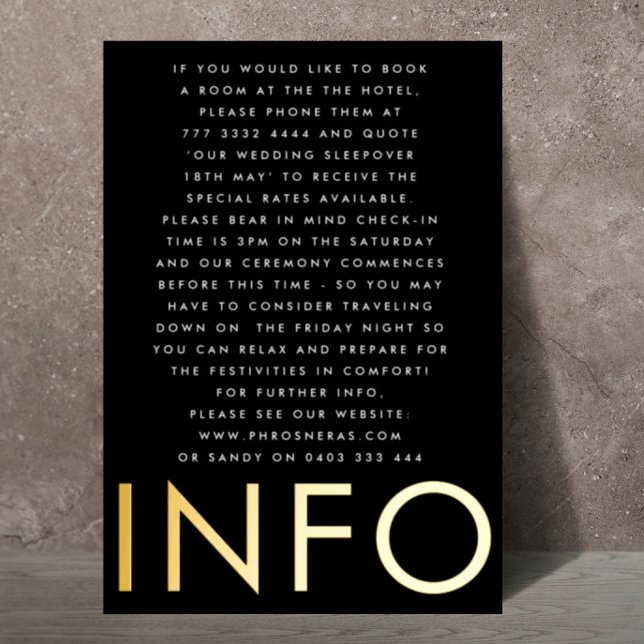 Ultra Modern Bold Monogram Wedding GOLD Enclosure (DETAILS showcasing suite - additional items (bought separately) - READ PRODUCT DESCRIPTION)