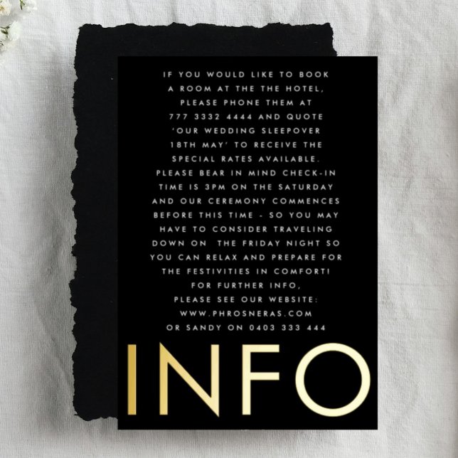 Ultra Modern Bold Names 2 x Info Details GOLD (**NB READ PRODUCT DESCRIPTION - DIY FOIL DETAILS)