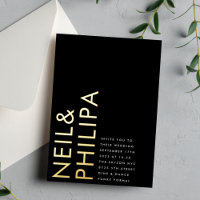 Ultra Modern Bold NAMES Simple Wedding