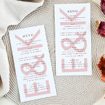 Ultra Modern Burgundy Maroon Simple Monogram Menu<br><div class="desc">slim menu to match the collection
*if you would like more paper options this design can be transferred to a slim program
*or for more help contact me</div>