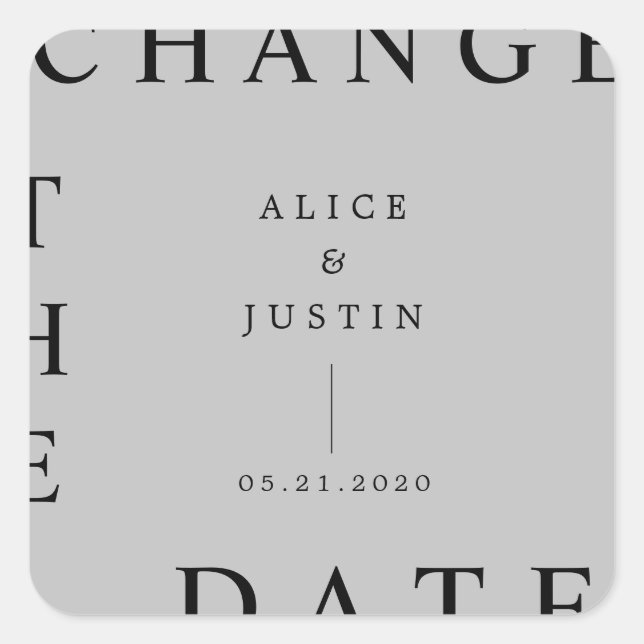 ultra modern change the date sticker (Front)