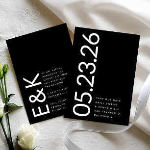 Ultra Modern Editable Premium Non-Photo Bold DATE Save The Date
