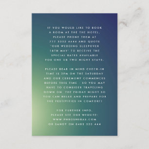 Ultra Modern Gradient Green Blue Ombre Wedding Enclosure Card