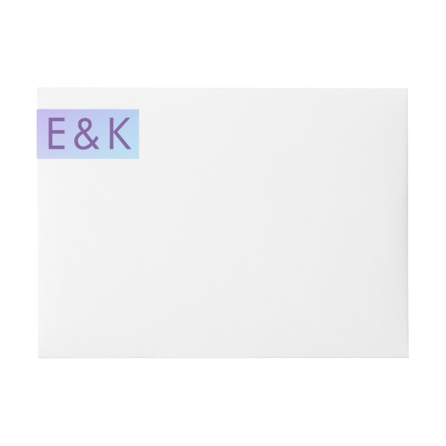 Ultra Modern Gradient Purple Fall Wedding Wrap Around Label (Front)