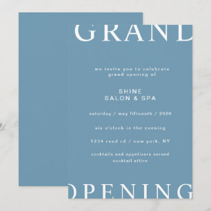 ultra modern layout elegant script grand opening invitation