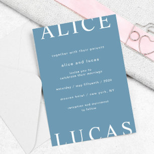 Ultra Modern Layout Elegant Script Wedding Invitation