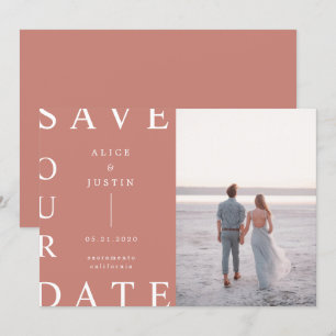 ultra modern layout photo Save the Date Invitation