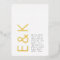 Ultra Modern Monogram Simple Wedding REAL GOLD