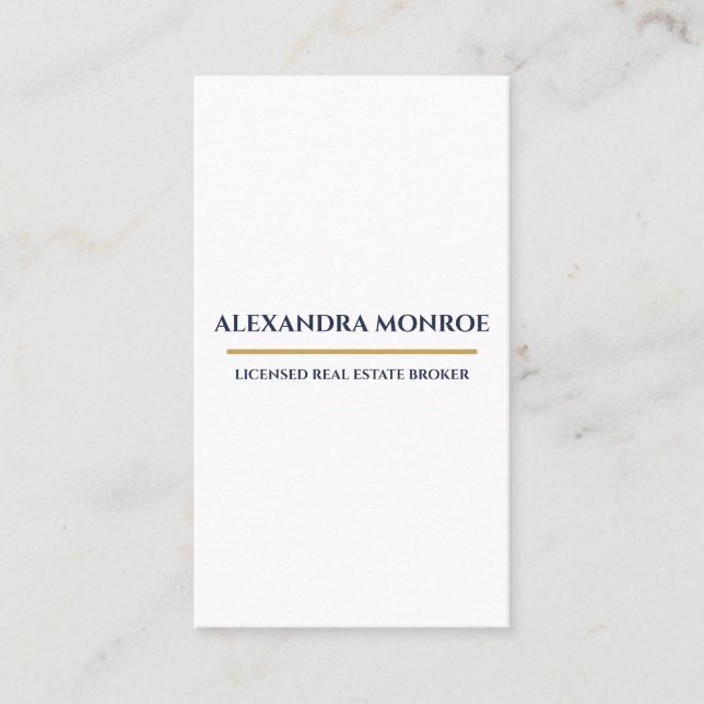 Ultra-Modern Real Estate Vertical Business Card (Front)