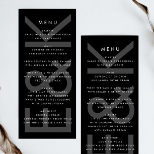Ultra Modern Simple Big Bold Monogram Menu