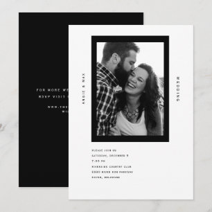 Ultra Moderne B/W Photo Simple B/W Invitation