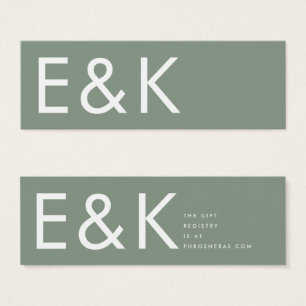 Ultra Moderne Sage Vert Grand Monogramme Simple