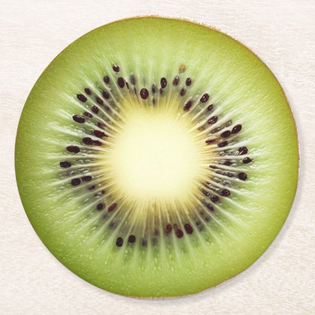 Ultra Realism Kiwi Slice Beverage Coaster (Front)