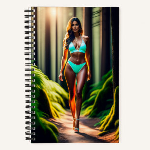 ultra realistic girl wearing in bikini Notebook