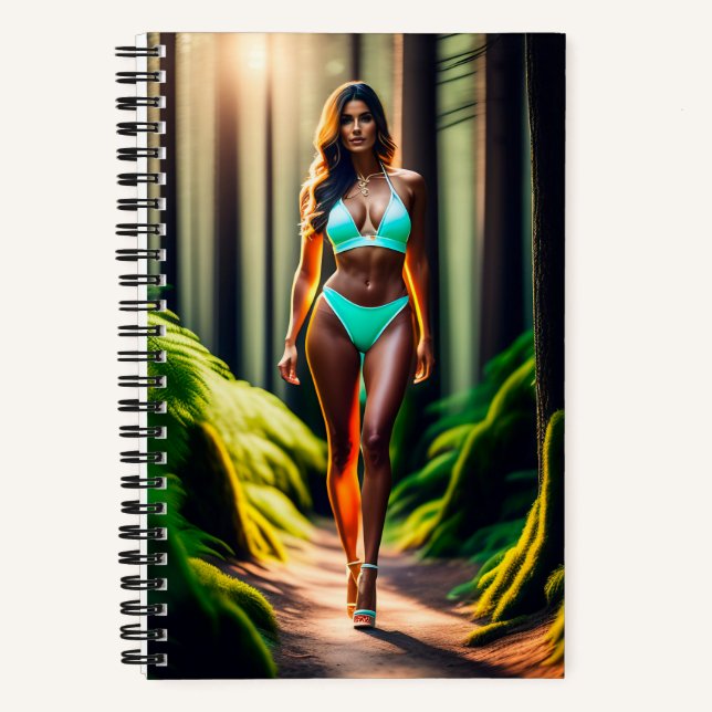 ultra realistic girl wearing in bikini Notebook (Front)