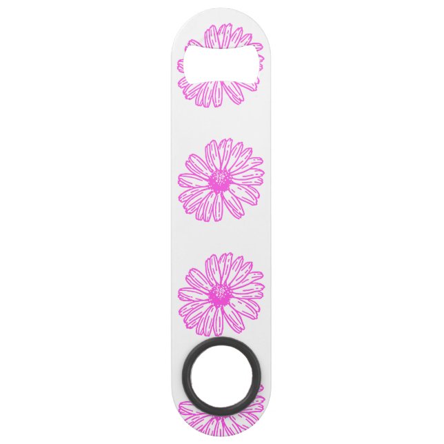 Ultra Rose Fleur de marguerite Impression, Hippie  (Devant)