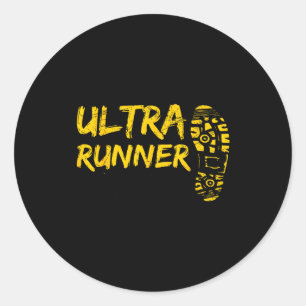 Ultra Runner Don't Follow Me I Do Stud Things Funn Classic Round Sticker