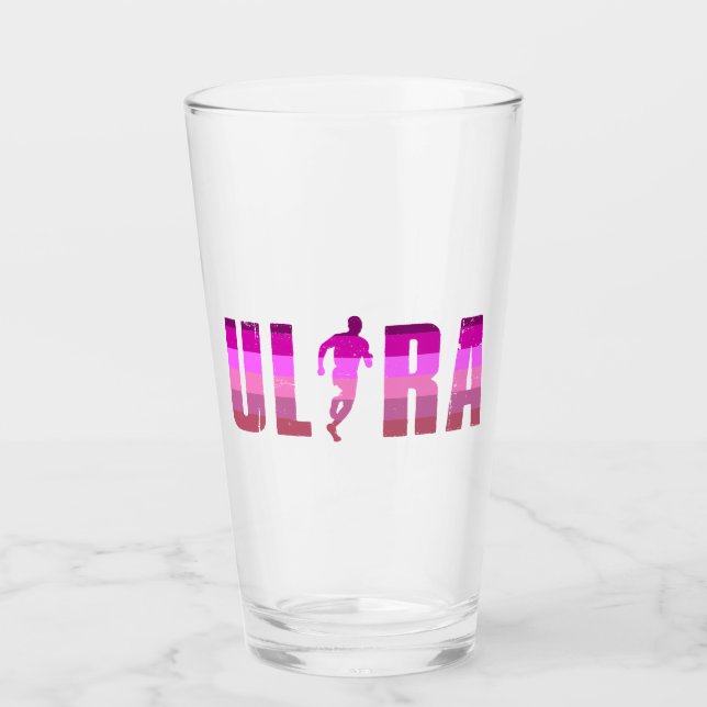 Ultra Running Pink Purple Rainbow Glass (Front)